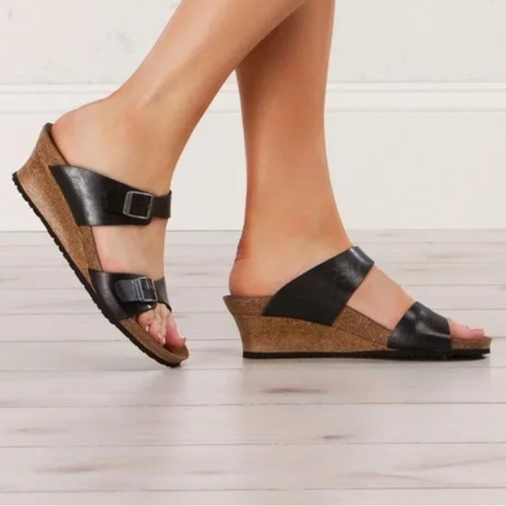 Papillio by Birkenstock Dorothy Wedge Slide Sandal Size 41 US 10-10.5 Narrow
